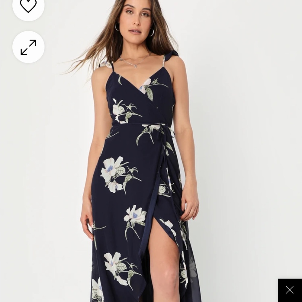 Navy blue Lulu’s wedding guest dress